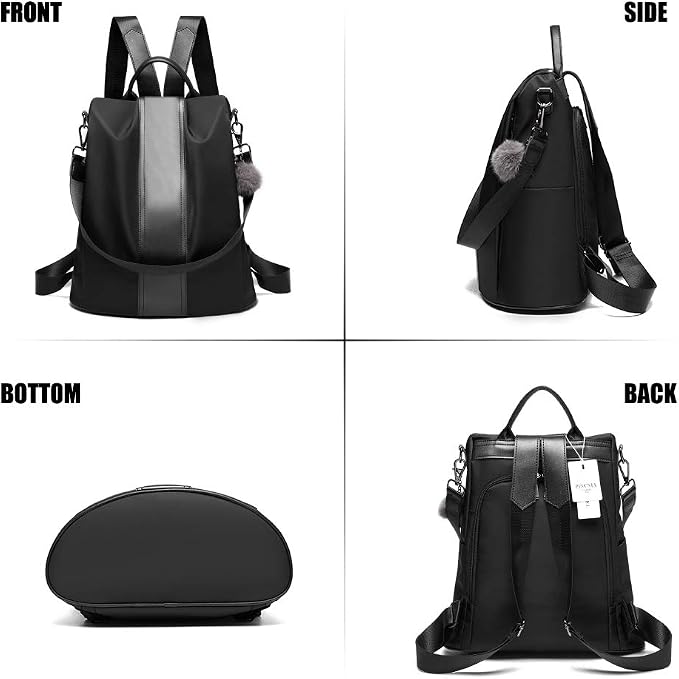 PINCNEL Women Backpack Purse Waterproof Nylon Anti-theft Rucksack Lightweight Shoulder Bag - Image 8