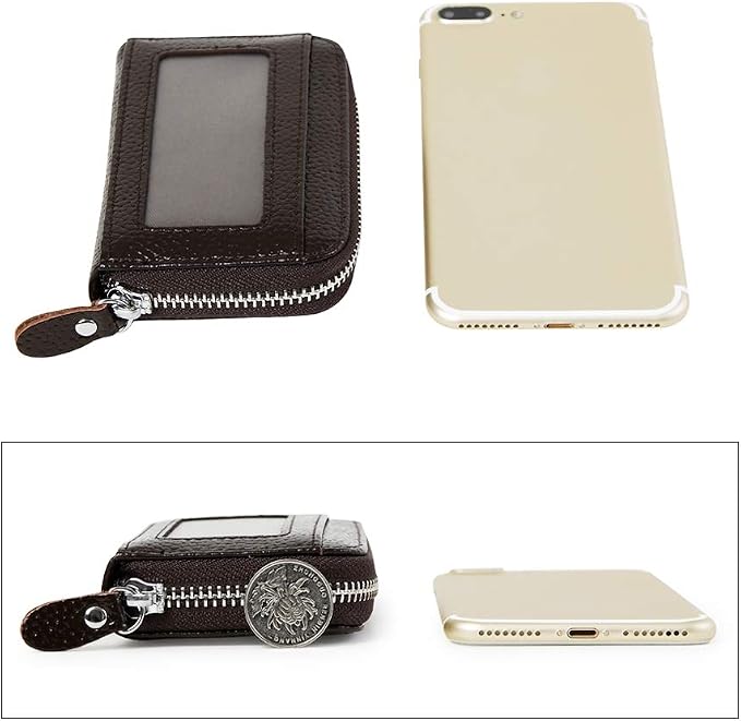 Women's RFID Blocking 12 Slots Credit Card Holder Leather Accordion Wallet - Image 4