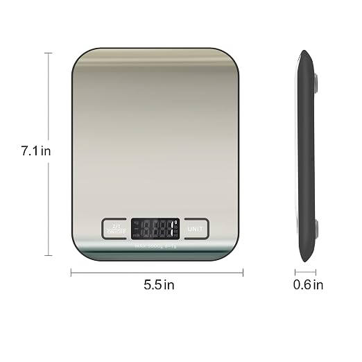 Digital Shipping Scale,Stainless Steel Panel, Accurate Portable Postal Scale for Packages, Small Business,Kitchen, Food, Handmade, Liquids, and Boutique (Stainless Steel Battery (5kg/1g)) - Image 3