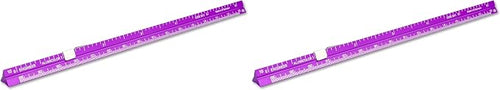 Alumicolor Aluminum Engineer Pocket Scale with Clip, 6IN, Purple (Pack of 2) by Alumicolor
