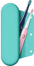 Silicone Electric Toothbrush Travel Case, Manual Toothbrush Travel Cover for Men and Women,Toothbrush Holder for Travel,Gym and More, Fits Most Manual and Electric Toothbrushes - Mint Green by iTokGok