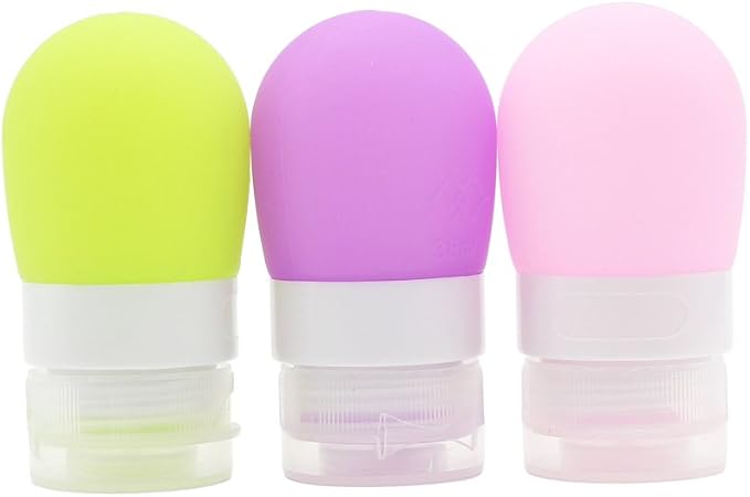 Portable Soft Silicone Travel Bottles Travel Containers(1.3OZ, Pack of 3) by Mziart