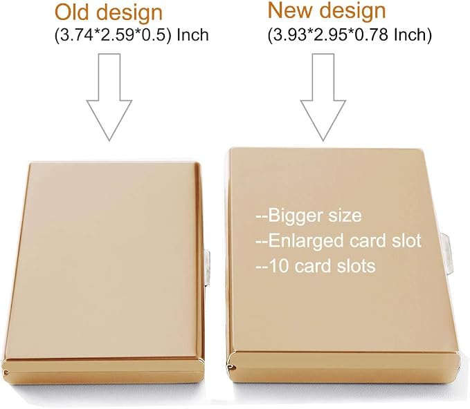 RFID Credit Card Holder Protector Metal Credit Card Wallet Business Card Holder for Men Women Gift Box Package (Gold) - Image 6