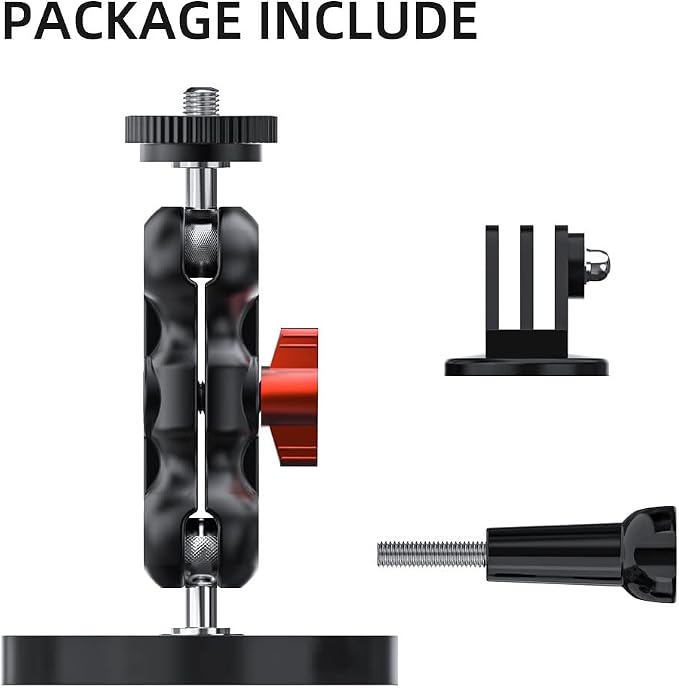 Magnetic Camera Mount for GoPro,Strong Magnetic Mount with 360° Rotation Ball Head Compatible with GoPro Hero 13 12 11 10 9 8 7 6 5 Black,DJI Osmo Action 6/5 Pro/4/3,AkASO and More - Image 7