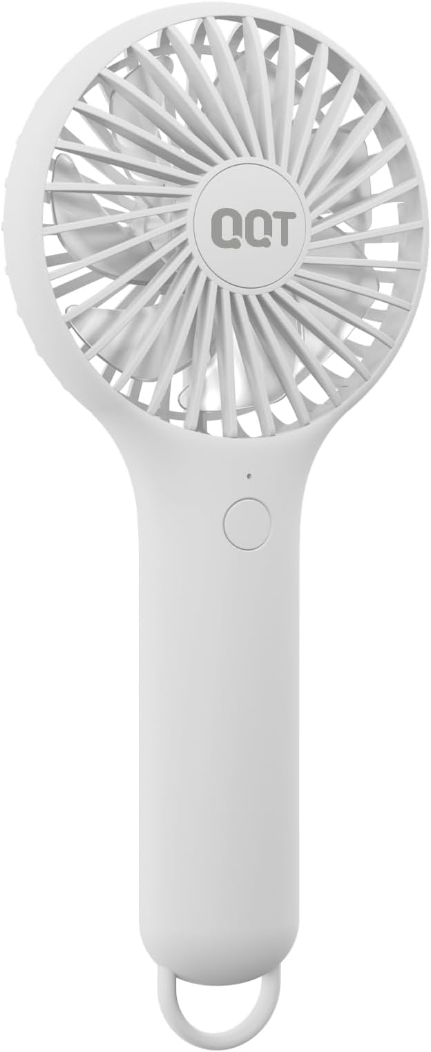 QQT Mini Handheld Fan, 3-Speed Rechargeable Personal Fan by WelcometoQQT