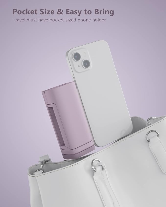 MiiKARE 2PCS Airplane Phone Holder, Plane Travel Essentials, Purple & Blue | Universal Hands-free Phone Holer with 360° Rotation for Flying, Accessory Travel Must Haves Phone Stand for Desk, Tray Table - Image 6