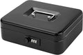 Jssmst Large Cash Box with Combination Lock – Durable Metal Cash Box with Money Tray Black(9.8 x 7.9 x 3.5), SM-CB07001L by Jssmst