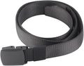 Travel Security Money Belt with Hidden Money Compartment Pocket, Cashsafe Anti Theft Wallet Non Metal Buckle Unisex Nylon Belt, Money Belt for Men Security Belt (Black) by Unknown