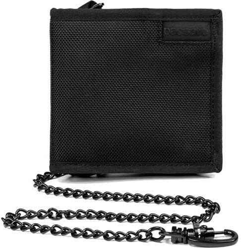 Pacsafe Rfidsafe Z100 Rfid Blocking Bi-fold Black Travel Wallet, Black - Image 4