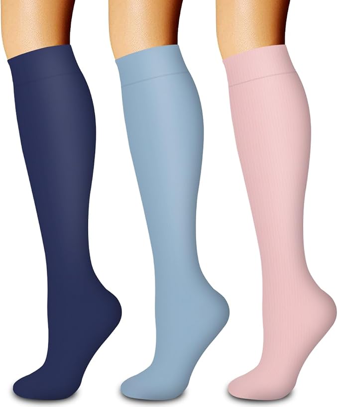 3 Pack Medical Compression Sock-Compression Sock For Women and Men Circulation -Best for Running,Nursing,Athletic Sports by LaiteHebe