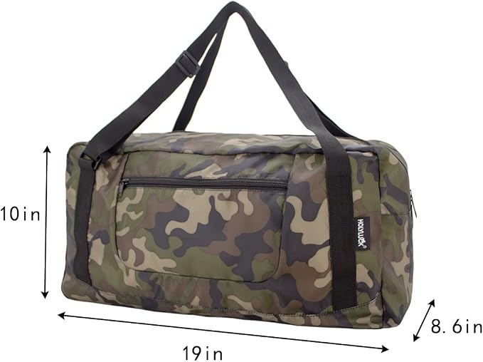 HOLYLUCK Foldable Travel Duffel Bag For Women & Men Luggage Great for Gym (jungle camo) - Image 3