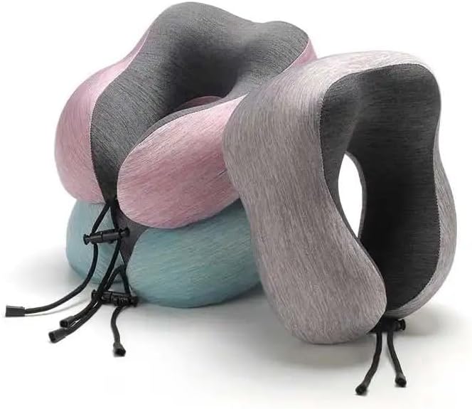 High Fill Memory Foam Travel Neck Pillow - Ergonomic Support for Plane, Car, Home Travel Accessory, Washable Cover - Neck Pillow for Effortless Travel - Image 7