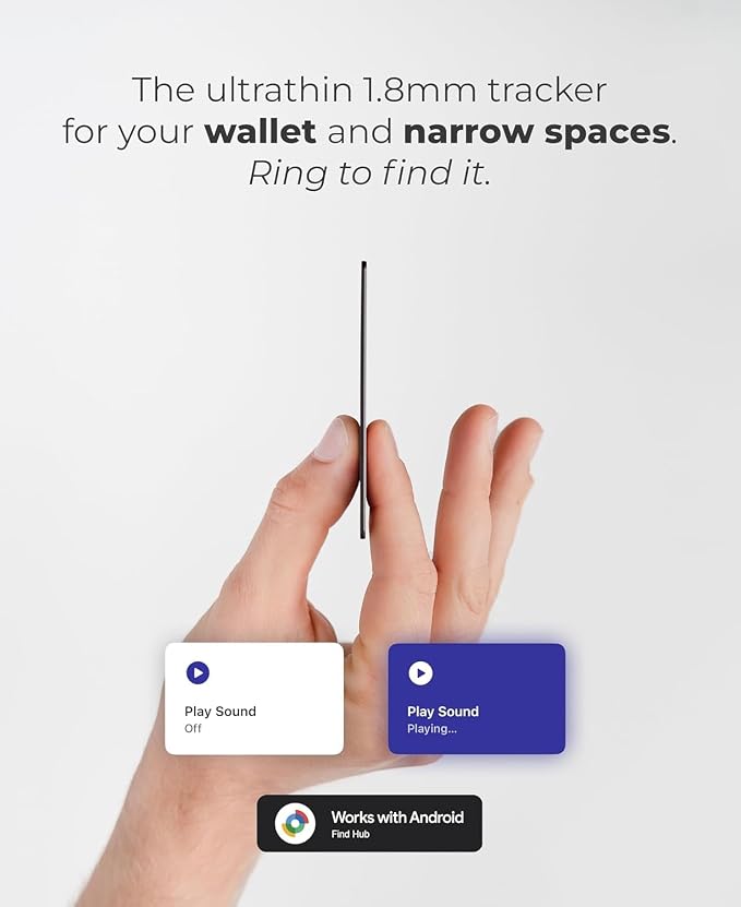 Rhinokey® Apple MFi Certified Wallet Tracker Card Works with Apple Find My (4 Pack - iOS) - Image 2