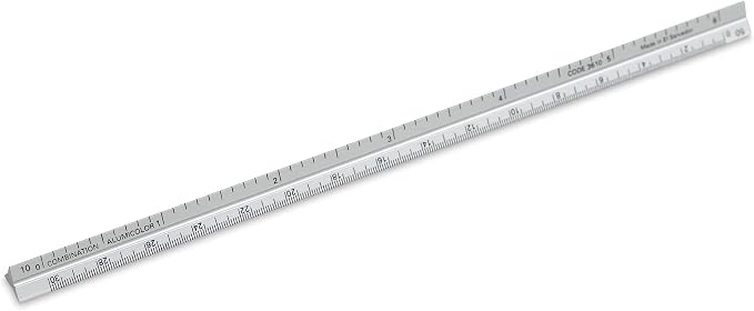 Alumicolor 3610-1 Aluminum Combination Pocket Scale, 6IN, Silver by Alumicolor