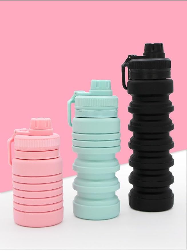 750ml Collapsible Silicone Travel Water Bottle – Foldable Portable Design, Food-Grade Material, Boiling Water Ready, Lightweight for Camping, Hiking and daily use (Green) 3.03 X10.91 IN - Image 3