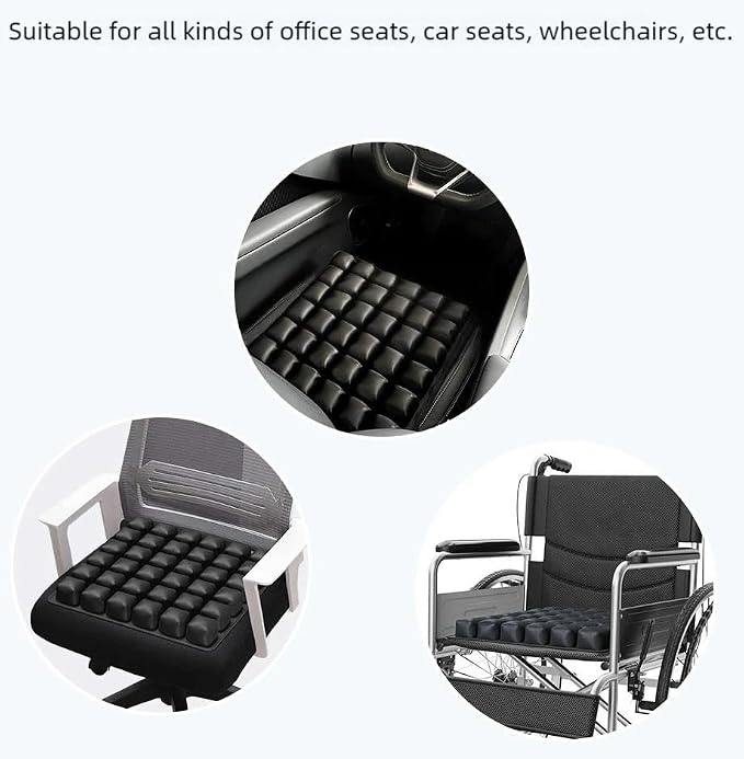 Inflatable Seat Cushionair Inflatable Chair Air Seat Car Portable Breathable Comfort Orthopedics Pain Pressure Relief Cushion,Adjustable Bubble,for Wheelchair,Car,Office,Home (49-Point Cushion) - Image 3