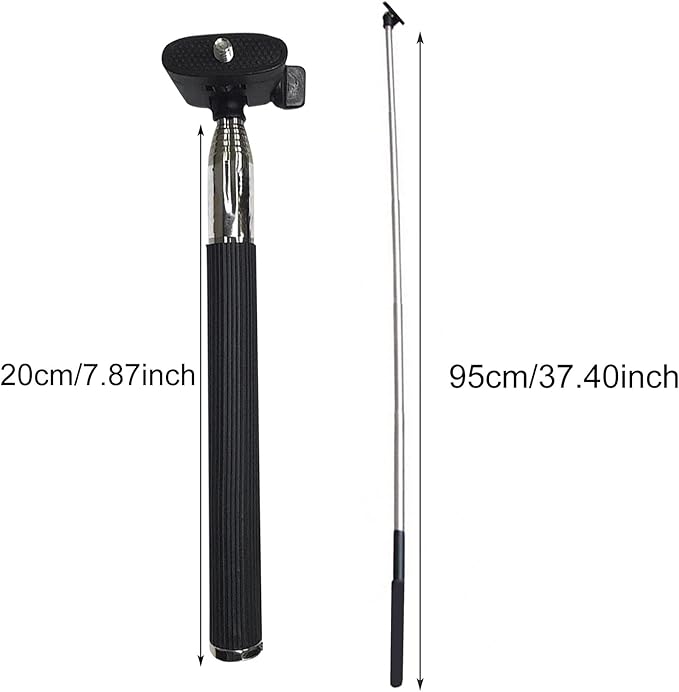 Extendable 37 Inch Selfie Stick Camera Tripod Stand, Lightweight Photography Accessory Universal 360 Rotation Tripod Bracket Durable & Adjustable for Travel, Sports & Vlogging - Image 2