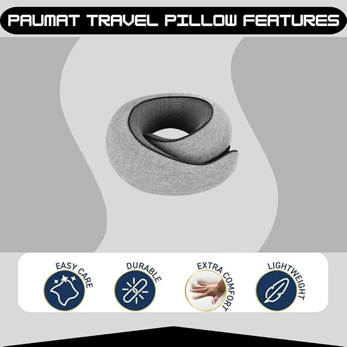 Neck Pillow | Compact Travel Pillows for Airplanes, Car Trips and Home Comfort| Foldable Memory Foam Neck Support | Size Adjustable for Adults and Kids | Lightweight (0.60 Pounds) and U-Shape Design - Image 6