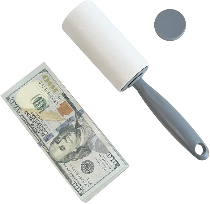 Keep Your Secret Lint Roller- Travel Safe for Cash Valuables, Portable Mini Hidden Safe with Key & Valus for Home Office Key Hider(White - Image 3