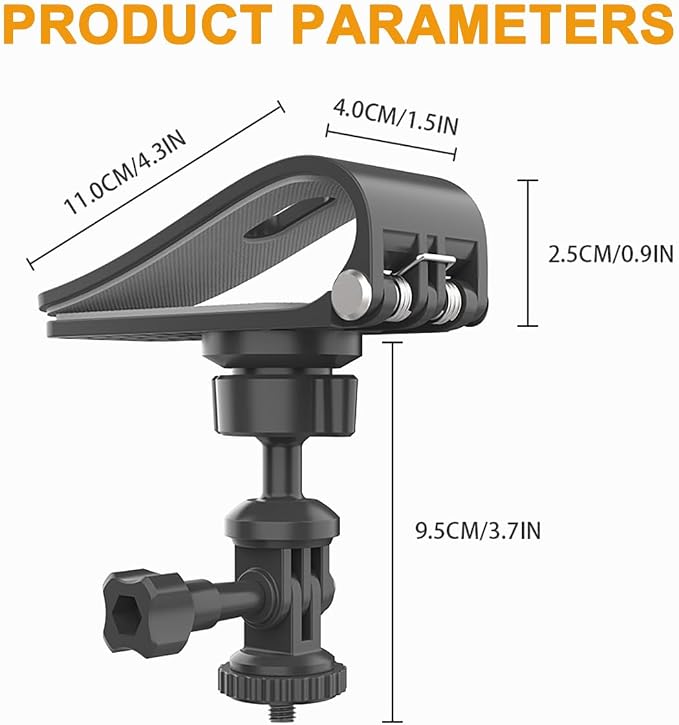 Pocket 3 Car Mount, 360° Adjustable Car Sun Visor Mount Compatible with Insta360 X5 X4 X3, GoPro Hero 13 12 11 10 9 8 7 6 5 Black, DJI Osmo Pocket 3 Action 5 pro/4/3, AKASO and More Action Cameras - Image 2