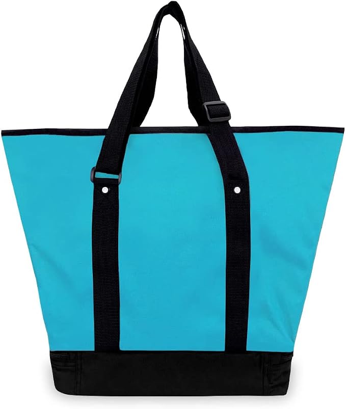 Everest Luggage Deluxe Shopping Tote, Turquoise/Black, Turquoise/Black, One Size - Image 4