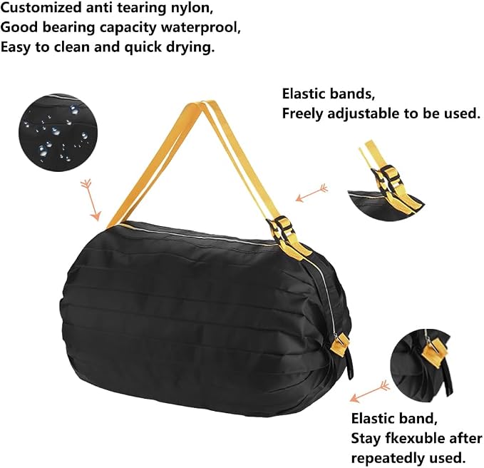 Reusable Shopping Bags, Foldable Grocery Storage Tote, Waterproof Oxford Cloth Bag for Shop, Large Durable Heavy Duty - Image 3