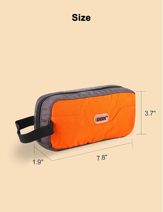 GOX Travel Toiletry Bag Dopp Kit Case for Men Multifunction Packing Organizer Pouch(Orange) - Image 5