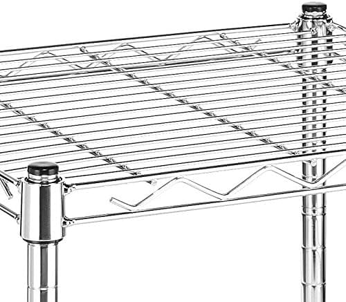 Whitmor 1 Tier Supreme Stacking Shelving Unit, Wire Metal Home Storage Organizer, 15" L x 14" W x 15" H, Chrome - Image 6