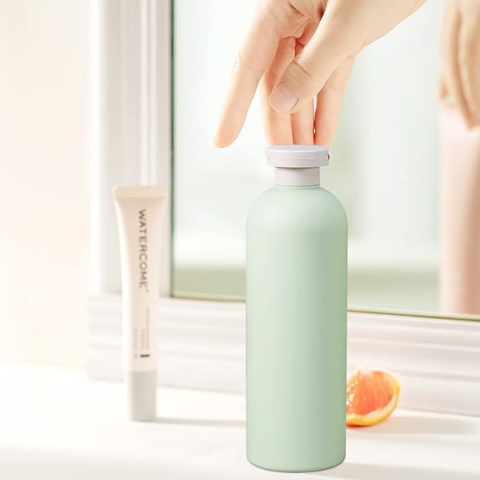 13.5oz Squeeze Bottles with Flip Cap, Refillable Plastic Travel Bottles for Creams, Lotion, Shampoo, Conditioner (2 Pcs) - Image 6