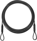 3.3mm (1/8 Inch) Outdoor Travel Security Cable-3/4/6/10/15/20/30ft Luggage Lock Safety Wire Flexible Steel Wire Rope with Double Loop Safety for Luggage, Bike, Lock (Black, 10ft-(1Pack) by MiMetty