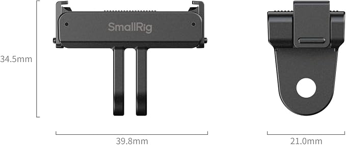 SMALLRIG Quick Release Mount (2pcs) for DJI Osmo 360/ Action 5 Pro / 4/3, Adapter Support with Incorporates 2-Prong Mount for Magic Arm, Selfie Stick, Crab-Shaped Clamp - 5813 - Image 8