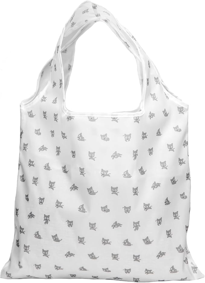 1 Pack Reusable Shopping Bag, Foldable Grocery Bag (Fox) | Large Capacity, Washable, Grocery Tote, Utility Travel Shoulder Bag by MOLOVACase