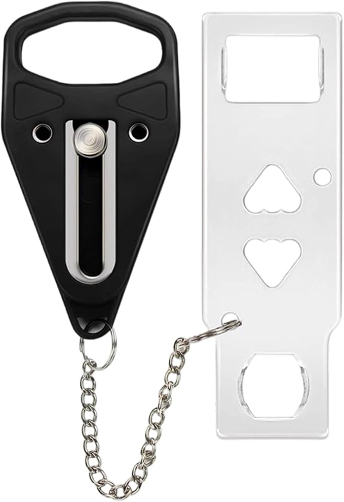 Ajlve Portable Door Lock，Extra Lock for Home, Hotel & Apartment | Hotel Travel Door Lock Security for Home, Enhance Privacy & Safety While Traveling, Protect Family Security (2Red) by Unknown