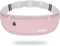 Running Belt Fanny Pack for Women, Water Resistant Waist Pack, Pink | Large Capacity, Waist Pack for iPhone Samsung Series, Lightweight Running Phone Holder, Slim Money Belt for Hiking Outdoor by RDMODO