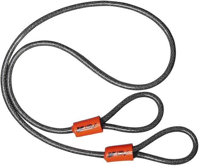 BV 2.5FT Bike Cable with Loops-5mm (3/16 Inch) Cut-Resistant Braided Steel Cable-Versatile & Weatherproof-Small Security Cable Lock, Security Chain for Padlock, Chain Lock, Wire Lock (Pair) - Image 7