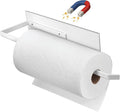 Magnetic Paper Towel Holder for Fridge, Toilet Paper Roll Holder Magnetic Paper Towel Rack Wall Mount Fridge Organizer for Papers Towels Roll Bathroom Toilet Garage RV Decor Kitchen Organization White by SeropyDirect