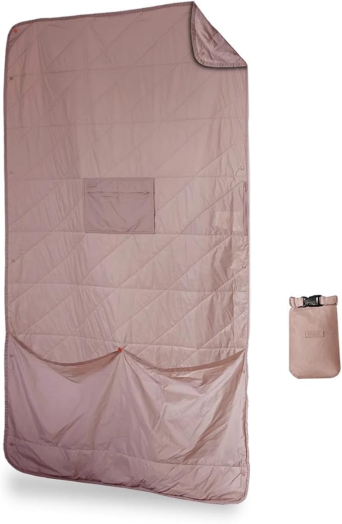 Gravel Layover Travel Blanket – Ultra-Light Compact Blanket for Camping and Outdoor Adventures - Down Alternative Portable Travel Blanket for Layovers & Road Trips (Quartz) by Gravel
