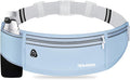 Water Resistant Fanny Pack for Men Women with Bottle Holder, Blue | Adjustable Running Belt, Lightweight & Breathable, Phone Holder for Running Workout, Waist Pack for iPhone 16 17 Samsung S26 by RDMODO