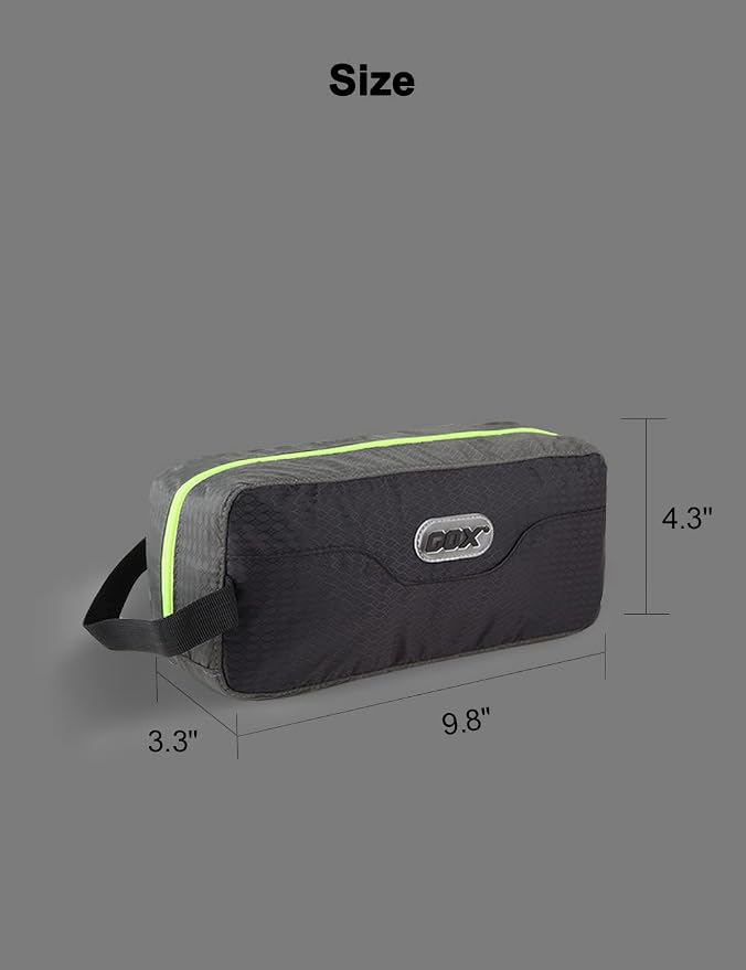 GOX Travel Small Toiletry Bag for Men Nylon Dopp Kit Medicine Bag Travel Organizer Pouch Shave Kits for Teens Toiletry Essentials Bathroom Compact (Black, 9.8 * 4.3 * 3.3 Inches) - Image 2