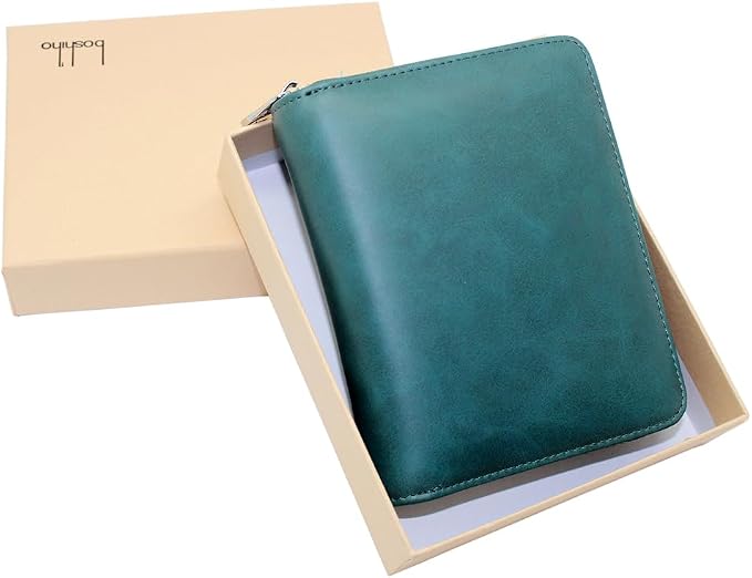 RFID Blocking 24 Slot Credit Card Holder Wallet Real Leather Multi Card Organizer Wallet with Zipper - Image 4