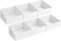 DIMJ Closet Storage Bins 6 Pack - Fabric Trapezoid Organizer Bin, Foldable Storage Baskets for Shelves, Closet Shelf Organizer, Clothing Storage Box for Toys, Books, Towel, Clothes, White by DiMJ