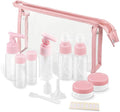 Vitog Travel Bottles Kit, TSA Approved Leak Proof Portable Toiletry Containers Set, Clear PET Flight Size Cosmetic Containers for Lotion, Shampoo, Cream, Soap, Set of 11 by Vitog