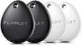 Air Tracker Tags-4 Pack for Apple Find My, iOS Only, Official MFi Certified | Mini Bluetooth Key Finder locator with sound, Travel Cruise Essential, Smart Luggage tracker for iPhone, Suitcases, Backpack by Flyruit