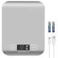 Digital Shipping Scale,Stainless Steel Panel, Accurate Portable Postal Scale for Packages, Small Business,Kitchen, Food, Handmade, Liquids, and Boutique (Silver Rechargeable(10kg/1g)) by Selegere
