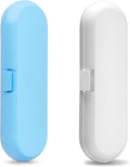 Fowecelt 2 Pack Electric Toothbrush Travel Case for Oral-B Pro and Other Electric Toothbrush Portable Travel Toothbrush Waterproof Plastic Holder (Blue & White) by Fowecelt