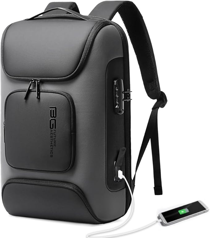 BANGE Business Laptop Backpack Fit for 15.6 INCH,Travel Backpack with USB Charging Port,Men Travel Backpack with Water Bottle Holder for Men and Women… by BANGE
