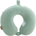 GDEOUP Travel Pillow - Memory Foam Neck Pillow Support Pillow,Luxury Compact & Lightweight Quick Pack for Camping,Sleeping Rest Cushion (Green) by GDEOUP