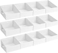 DIMJ Closet Storage Bins 12 Pack - Fabric Storage Baskets for Shelves, Collapsible Clothes Organizer with Handles, Trapezoid Shelf Organization Storage Cubes for Purse, Toys, Books, Towel, Clothes by DiMJ