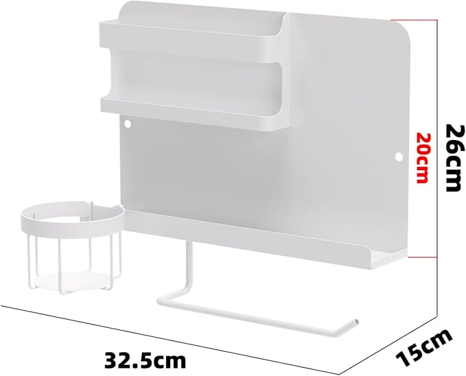 A Gentle Bedside Floating Shelf (White) Self-Adhesive It Serves as a Handy Storage Solution and Also Adds a Cute Touch to the Room. Suitable for Both Bedrooms and Offices Male and Female Dormitories - Image 3