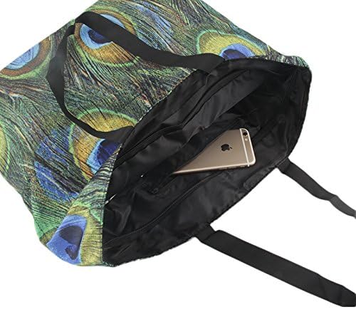 Beach Tote Bags Travel Totes Bag Shopping Zippered Tote for Women Foldable Waterproof Overnight Handbag - Image 6